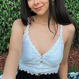 Wildflower Woven Cotton Flower Top